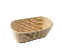 1 cestino for pane ovale/cerchio/triangolo in rattan, vimini, impasto for fermentazione, utensile da cucina for il pane(Oval 28X14x8cm)