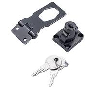 1 chiavistello di sicurezza con chiave da 3 pollici - Robusto chiavistello di sicurezza for porte, armadi, capannoni e garage(Black)