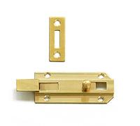 1 chiavistello for porta scorrevole in ottone - Proteggi la tua casa con una serratura for la privacy durevole(Copper bright,6cm)