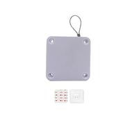 1 chiudiporta automatico per porta interna, senza punzonatura, con sensore automatico, nero, per cancello in legno, piccolo chiudiporta con gancio autoadesivo e coulisse per lega di alluminio, colore