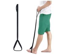 1 cintura nera per sollevamento gambe, dispositivo di sollevamento delle gambe, aiuto per la mobilità per anziani, cintura per sollevamento piedi, aiuto per la mobilità delle gambe, supporto per il