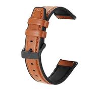1 cinturino in pelle for Amazfit Helio Strap Smart Watch Band Bracelet for T-Rex3 Pro 48mm/GTR3 Pro/Bip 6 5(Brown bk)