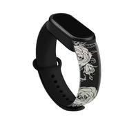 1 Cinturino per orologio compatibile con Xiaomi Watch con motivo floreale, adatto per San Valentino Mi Band 5,Mi Band 6,Mi Band 3/4,Mi Band 7TPU