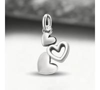 1 ciondolo a forma di cuore retrò in argento 925 semplice e unico con ciondolo a forma di cuore, adatto per gioielli fai da te e abbigliamento quotidiano, regalo decorativo per le donne alle prime