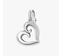1 ciondolo a forma di cuore retrò in argento 925 semplice e unico con ciondolo a forma di cuore, adatto per gioielli fai da te e abbigliamento quotidiano, regalo decorativo per le donne alle prime