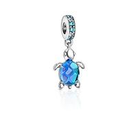 1 ciondolo a forma di tartaruga in argento 925, adatto per donne e ragazze, adatto per braccialetti e collane