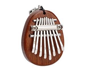 1 ciondolo ovale a forma di pianoforte Kalimba a 8 tasti per suonare il suono degli amici