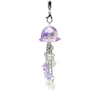 1 ciondolo per telefono a forma di medusa viola, accessorio estetico per cellulare, con stella e cuore, per borsa, portachiavi, fotocamera, pendente, decorazione, comodo da trasportare, accessori per