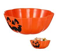 1 ciotola for frutta a forma di lanterna di Halloween, piatto for insalata di arance, contenitore for snack multifunzionale, bordi lisci, lavorazione artigianale di pregio for feste e festival