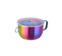 1 ciotola multifunzione for noodle con manico, for insalata, gelato, zuppa, contenitore istantaneo, stoviglie da cucina(1 Rainbow No.0 Bowl)