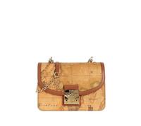 Alviero Martini Prima Classe - Tracollina con patta e chiusura in pelle e tessut