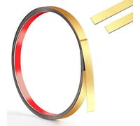 1 cm - 300 cm Modanatura Adesiva Per Pareti, Boiserie Adesiva Per Pareti Acciaio Inossidabile,Flessibile Modanature Decorative Oro Metallizzato Per Specchio Cornice A Soffitto Armadio (Oro)