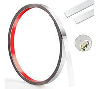 1 cm - 300 cm Modanatura Adesiva Per Pareti, Boiserie Adesiva Per Pareti Acciaio Inossidabile,Flessibile Modanature Decorative Oro Metallizzato Per Specchio Cornice A Soffitto Armadio (Argento)