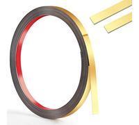 1 cm - 600 cm Modanatura Adesiva Per Pareti, Boiserie Adesiva Per Pareti Acciaio Inossidabile,Flessibile Modanature Decorative Oro Metallizzato Per Specchio Cornice A Soffitto Armadio (Oro)