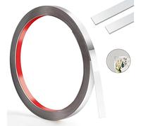 1 cm - 600 cm Modanatura Adesiva Per Pareti, Boiserie Adesiva Per Pareti Acciaio Inossidabile,Flessibile Modanature Decorative Oro Metallizzato Per Specchio Cornice A Soffitto Armadio (Argento)