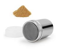 1 colino per farina, spargitore in polvere in acciaio inox, piccolo spargitore in polvere per cioccolato, spargitore per spezie, spargitore in polvere
