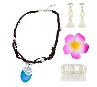 1 Collana, 1 Hairpin, 1 Caviglia E 1 Paio di Orecchini, Gioielli Boho, Accessori per Abbigliamento per Feste in Spiaggia, Accessori per Cosplay.