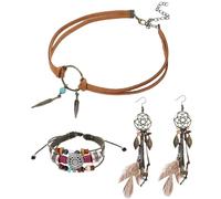1 Collana, 1 Paio di Orecchini E 1 Braccialetto, Gioielli Vintage, Gioielli Boho, Gioielli da Regalo, Accessori per Abbigliamento.