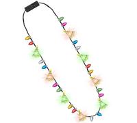 1 collana con lampadina luminosa a forma di albero di Natale, 3 modalità di illuminazione colorata, accessori natalizi indossabili, collana di Natale, bomboniera per feste di Natale brutte feste