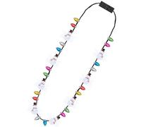 1 collana con lampadina luminosa a forma di albero di Natale, 3 modalità di illuminazione colorata, accessori natalizi indossabili, collana di Natale, bomboniera per feste di Natale brutte feste