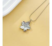 1 Collana con Pendente a a Petali in Acciaio Inossidabile, Elegante e , Catena da Clavicola per Donna, per Uso o come Regalo
