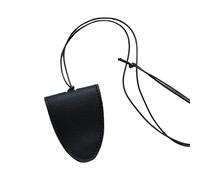 1 collana con supporto in pelle con custodia per occhiali e catena di trazione accessorio in pelle con custodia per occhiali sospesa e accessorio a catena, One Size, come descritto, come descritto