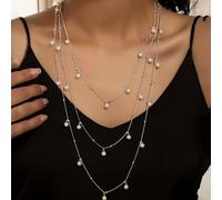 1 Collana Elegante Bohémien con Nappe a Tre per Donne, per e Matrimoni