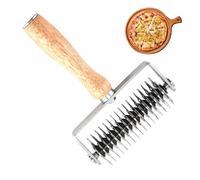 1 coltello a rullo in acciaio inox, coltello da cucina, coltello per pizza, coltello da pasticceria con manico in legno, tagliapasta