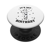 1° compleanno cane come numero bambino ragazza PopSockets PopGrip Adesivo