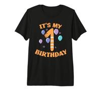 1° Compleanno Gatto Come Numero Bambino Ragazza Maglietta Premium