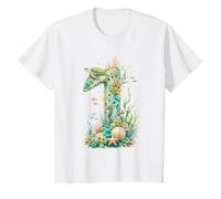 1° Compleanno Oceano Animali marini Coralli Cool Compleanno Maglietta