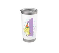 1° compleanno uccello bambino ragazza ragazzo Bicchiere termico in acciaio inox doppia parete