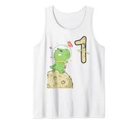 1 Compleanno, Un Anno, Astronauta Dino Dinosaur Canotta