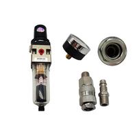 1 compressore pneumatico AW2000-02D con filtro aria a scarico automatico, regolatore di pressione e separatore olio-acqua for compressione aria(AW2000-02D PC6,Fiber core)