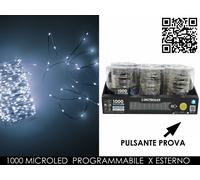 1 conf di Filo 1000 Microled 8 Giochi di Luce per Esterno Bianco Freddo