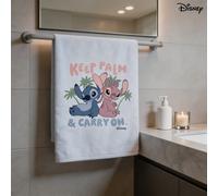 1 Confezione, 2 Confezioni, 3 Confezioni, 4 Confezioni, 5 Confezioni, 6 Confezioni di Asciugamani da Bagno e per la Casa con Stampa della Coppia Stitch Blu Chiaro Disney Tagli UnicaLetterePoliestere