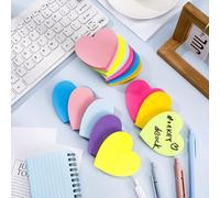 1 Confezione 480 pezzi/240 pezzi/30 pezzi Note adesive a forma di cuore colorate, strappabili, adatte per il ritorno a scuola, forniture per ufficio e studio/quaderni e lavagne/note adesive forniture 