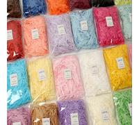 1 confezione, 50g Riempitivo scatola regalo in rafia, imbottitura creativa in erba per regali di compleanno, matrimonio e damigelle, carta velina tagliata a increspatura, coriandoli di carta ritagliat