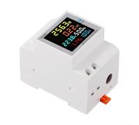 1 confezione 6in1 Digital Energy Meter AC 40-300V 0-100A con display LCD Tensione Corrente Potenza Frequenza Fattore di Potenza Monitor ignifugo PC Materiale DIN35mm Rail Mount per