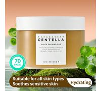 1 Confezione 70 pezzi Dischetti di cotone idratanti e riparatori all'estratto di Centella Asiatica, 49% di estratto di Centella Asiatica, adatti per pelli sensibili e con arrossamenti, maschera idrata