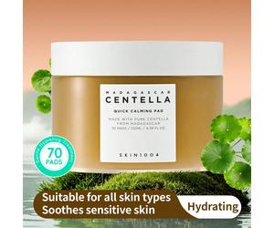 1 Confezione 70 pezzi Dischetti di cotone idratanti e riparatori all'estratto di Centella Asiatica, 49% di estratto di Centella Asiatica, adatti per pelli sensibili e con arrossamenti, maschera idrata