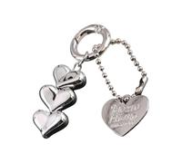 1 confezione argento fiocco portachiavi chiusura a molla staccabile perline | Materiale Resina Plastica Ciondolo Arco Argento Liscio Lucidato Coreano Minimalista Primavera Portachiavi Catena Stacc