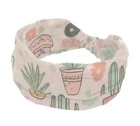 1 confezione da 1 fascia colorata con cactus-489, in morbido tessuto antiscivolo, alla moda, da donna, morbida, ampia ed elegante per tutte le occasioni