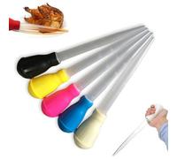 1 confezione da 1 pipetta per arrosto grande, per cottura di carne, siringa per carne, pipetta per incarnare, per arrostire il tacchino per acquario, in silicone rotondo, per barbecue e cottura in