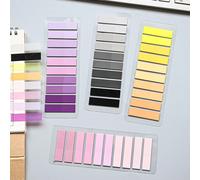 1 confezione da 200 pezzi di notes adesive in materiale PET, blocchetti memo in plastica semi-trasparente riutilizzabili, forniture per ufficio con linguette indice Tagli UnicaGraficoPET