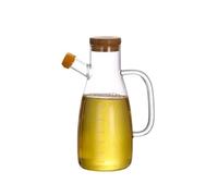 1 confezione da 34 OZ bottiglia di olio in vetro con graduazione, contenitore for olio d'oliva, bottiglia di olio a prova di perdite, condimento da cucina, barbecue all'aperto, picnic