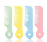 1 confezione da 4 setole rotonde colorate per la cura del cuoio capelluto sensibile, per asilo nido, neonato, ragazza, ragazzo, pettine per bambini, kit per la cura e la cura della salute