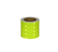 1 confezione da 5 cm x 3 m, nastro di sicurezza impermeabile ad alta visibilità, esterna, pericolo, marcatura, adesivi catarifrangenti, adesivo fluorescente, riflettente, rosso(Yellow)