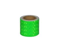 1 confezione da 5 cm x 3 m, nastro di sicurezza impermeabile ad alta visibilità, esterna, pericolo, marcatura, adesivi catarifrangenti, adesivo fluorescente, riflettente, rosso(Green)