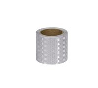 1 confezione da 5 cm x 3 m, nastro di sicurezza impermeabile ad alta visibilità, esterna, pericolo, marcatura, adesivi catarifrangenti, adesivo fluorescente, riflettente, rosso(White)
